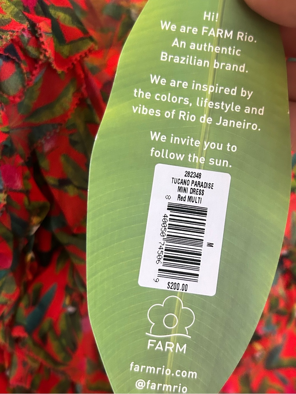 FARM Rio Tucano Paradise tropical print Mini Dress - Picture 4 of 8